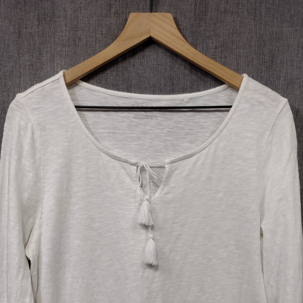 NWOT Talbots Embroidered Eyelet Cottagecore Pullover Tunic Women's M White - Picture 2 of 10